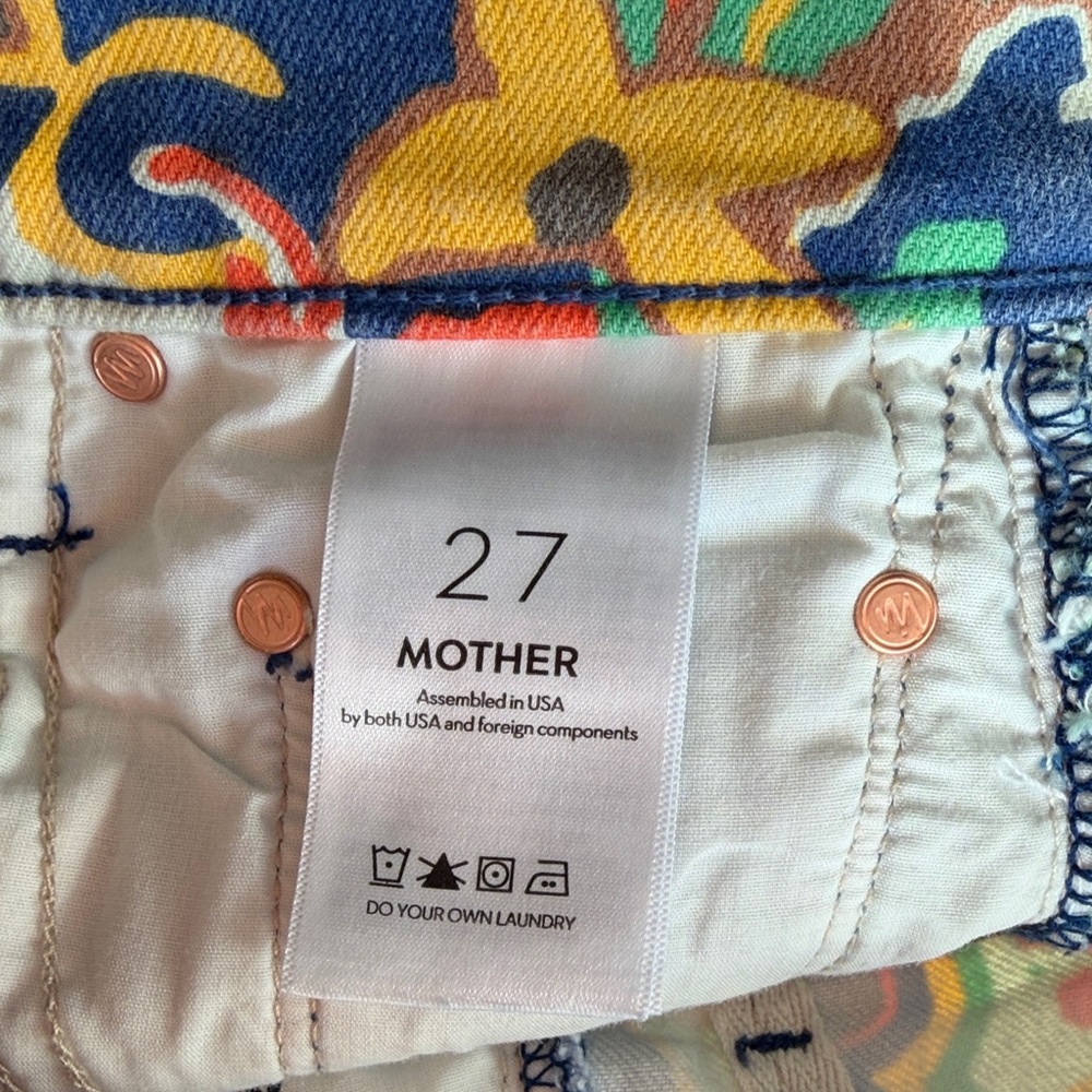 Mother Cosmic Bloom Insider Flood Women's Jeans - Picture 6 of 10